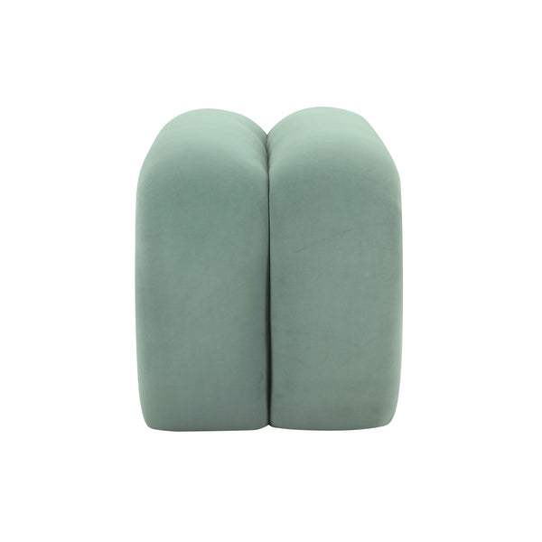 Leigh Green Velvet Channeled Bench Model: TOV-OC68825