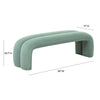 Leigh Green Velvet Channeled Bench Model: TOV-OC68825