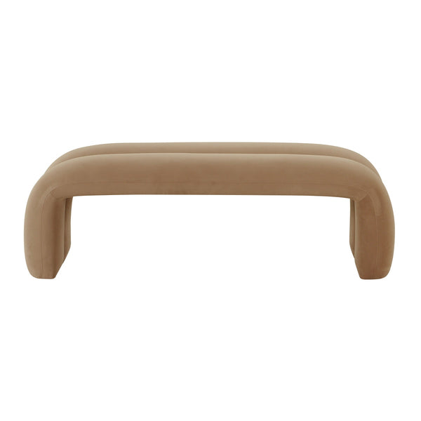 Leigh Taupe Velvet Channeled Bench Model: TOV-OC68826