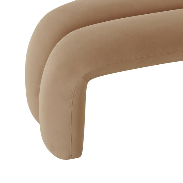 Leigh Taupe Velvet Channeled Bench Model: TOV-OC68826