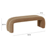 Leigh Taupe Velvet Channeled Bench Model: TOV-OC68826