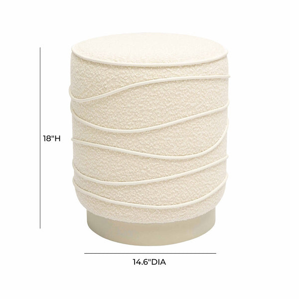 Nero Cream Boucle Ottoman Model: TOV-OC68985