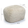 Britt Natural Vegan Shearling Ottoman Model: TOV-OC69026
