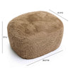 Britt Dark Taupe Vegan Shearling Ottoman Model: TOV-OC69027