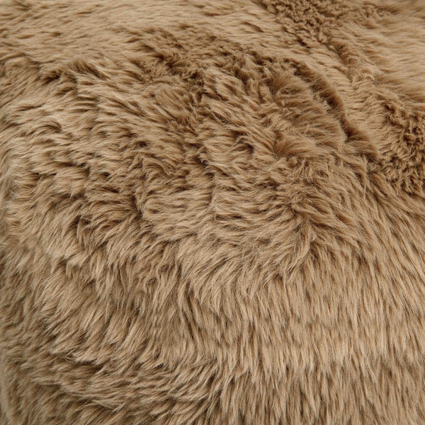 Britt Dark Taupe Vegan Shearling Ottoman Model: TOV-OC69027