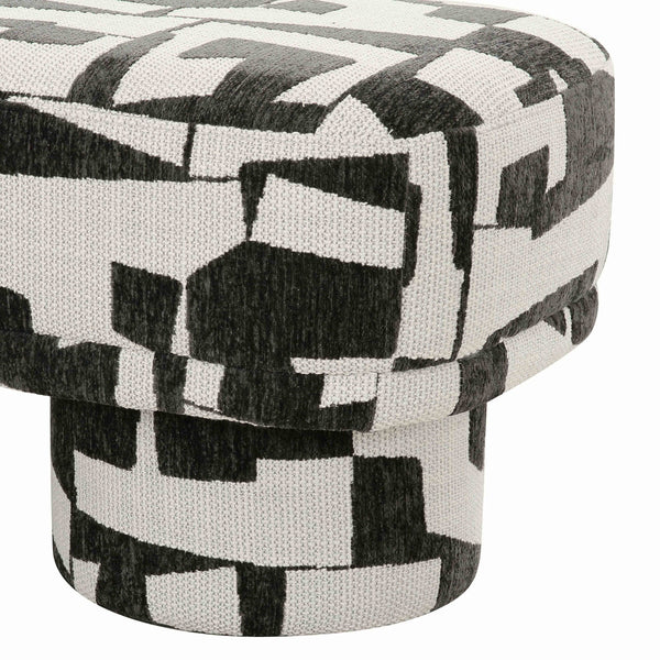 Lena Black and White Jacquard Bench Model: TOV-OC69131