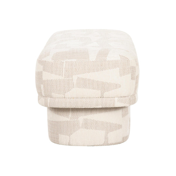 Lena Cream Jacquard Bench Model: TOV-OC69132