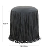 Shag Me Black Performance Vegan Leather Ottoman Model: TOV-OC69193