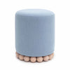 Dex Faded Blue Upcycled Fabric Ottoman Model: TOV-OC69194