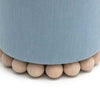 Dex Faded Blue Upcycled Fabric Ottoman Model: TOV-OC69194