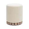 Dex Cream Upcycled Fabric Ottoman Model: TOV-OC69195