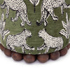 Dex Olive Green Leopard Jacquard Ottoman Model: TOV-OC69197