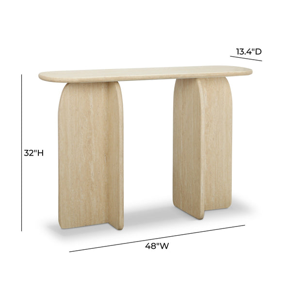 Clementine Faux Travertine Console Table Model: TOV-OC69198