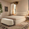 Jaine Cream Boucle Large Ottoman Model: TOV-OC69226