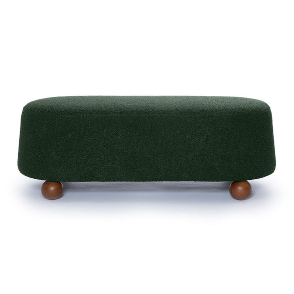 Jaine Forest Green Boucle Large Ottoman Model: TOV-OC69227