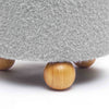 Jaine Stone Grey Loose Mohair Ottoman Model: TOV-OC69232