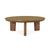 Oani Walnut and Glass Round Coffee Table Model: TOV-OC69238