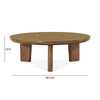 Oani Walnut and Glass Round Coffee Table Model: TOV-OC69238