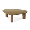 Oani Walnut and Glass Triangular Coffee Table Model: TOV-OC69239