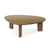 Oani Walnut and Glass Triangular Coffee Table Model: TOV-OC69239