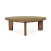 Oani Walnut and Glass Triangular Coffee Table Model: TOV-OC69239