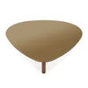 Oani Walnut and Glass Triangular Coffee Table Model: TOV-OC69239