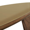 Oani Walnut and Glass Triangular Coffee Table Model: TOV-OC69239