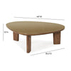Oani Walnut and Glass Triangular Coffee Table Model: TOV-OC69239