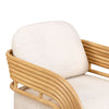 Lauretta Cream Fabric and Natural Rattan Accent Chair Model: TOV-S21028
