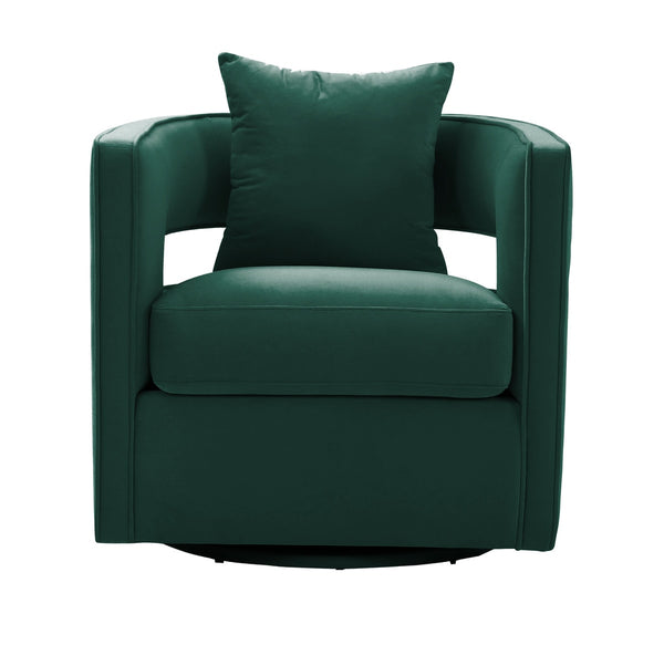 Kennedy Forest Green Velvet Swivel Chair Model: TOV-S44126