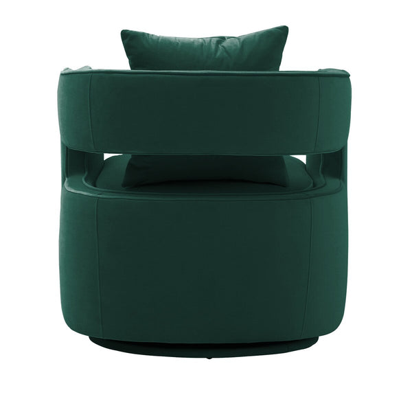 Kennedy Forest Green Velvet Swivel Chair Model: TOV-S44126