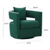 Kennedy Forest Green Velvet Swivel Chair Model: TOV-S44126