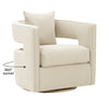 Kennedy Cream Velvet Swivel Chair Model: TOV-S44127