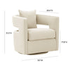 Kennedy Cream Velvet Swivel Chair Model: TOV-S44127