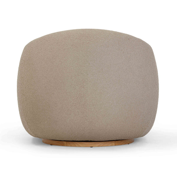 Judy Light Brown Boucle Swivel Chair Model: TOV-S54361