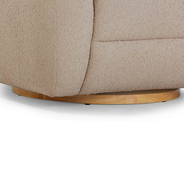 Judy Light Brown Boucle Swivel Chair Model: TOV-S54361