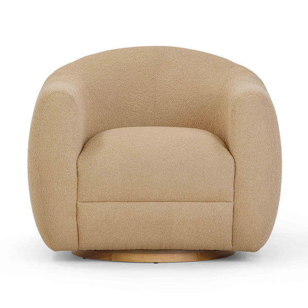 Judy Honey Boucle Swivel Chair Model: TOV-S54363