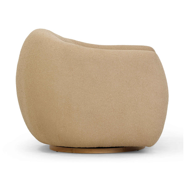 Judy Honey Boucle Swivel Chair Model: TOV-S54363