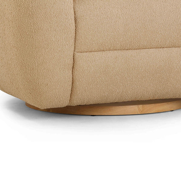Judy Honey Boucle Swivel Chair Model: TOV-S54363