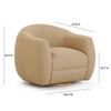 Judy Honey Boucle Swivel Chair Model: TOV-S54363