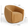 Jordan Tan Velvet Swivel Chair Model: TOV-S54369