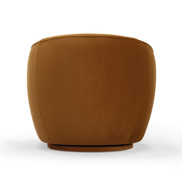 Jordan Cognac Velvet Swivel Chair Model: TOV-S54370