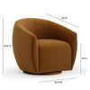 Jordan Cognac Velvet Swivel Chair Model: TOV-S54370