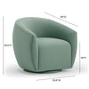 Jordan Sea Blue Velvet Swivel Chair Model: TOV-S54372