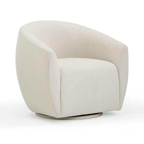 Jordan Cream Velvet Swivel Chair Model: TOV-S54373