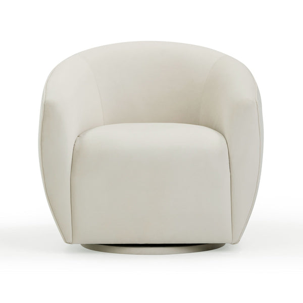 Jordan Cream Velvet Swivel Chair Model: TOV-S54373