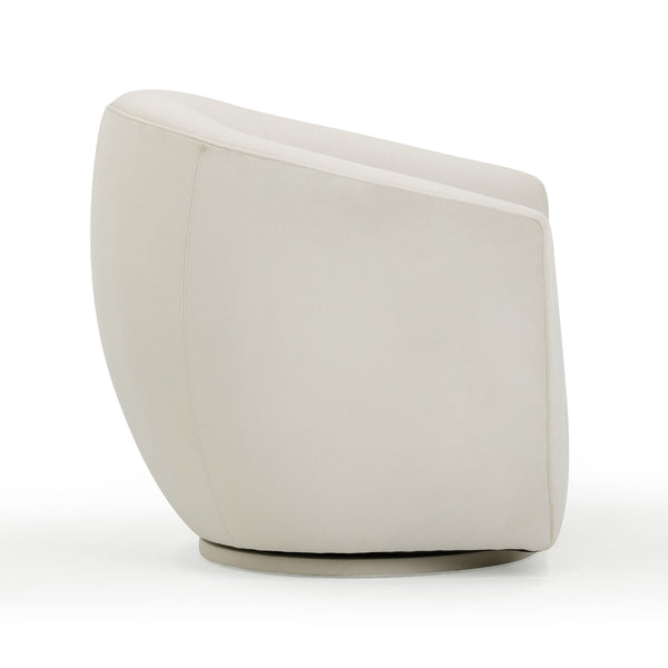 Jordan Cream Velvet Swivel Chair Model: TOV-S54373