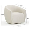 Jordan Cream Velvet Swivel Chair Model: TOV-S54373