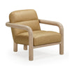 Bekah Tan Genuine Leather Accent Chair Model: TOV-S54392