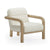 Bekah Cream Texture Weave Accent Chair Model: TOV-S54393